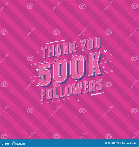 Thank You 500k Followers Celebration Greeting Card For 500000 Social