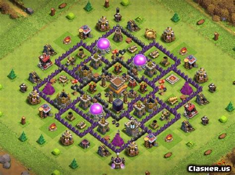 Clash Of Clans Level 8 Town Hall Defense Layout