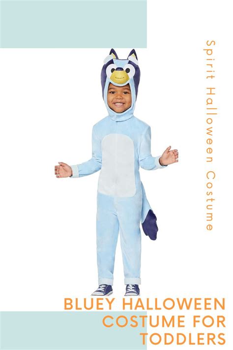 a little boy in a blue costume for toddlers with the words, bluey ...