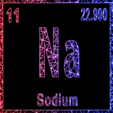 Premium Photo | Sodium chemical element sign with atomic number and ...