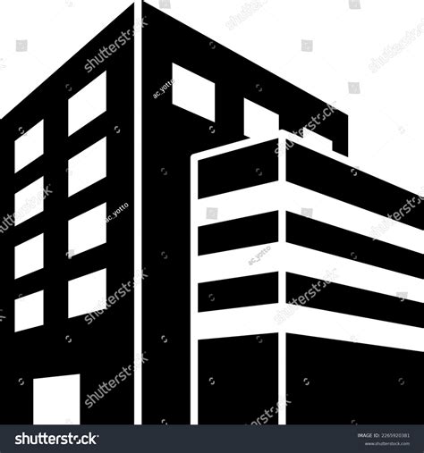 Building Isolated Vector Silhouette Stock Vector (Royalty Free ...