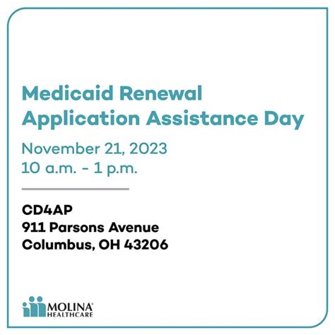 Medicaid Renewal Application Assistance Day — Homeport