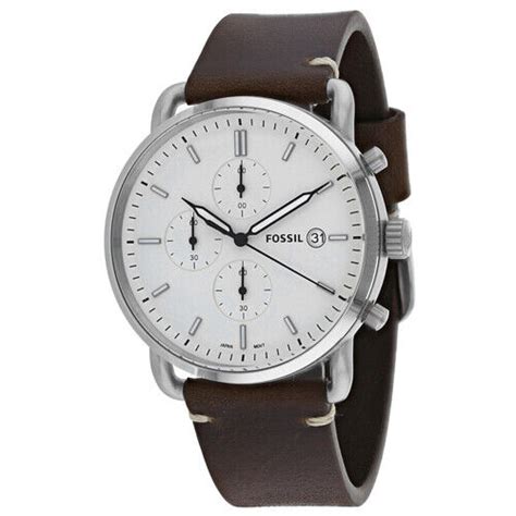 Fossil Fs Men S The Commuter Quartz Chronograph Leather Watch For