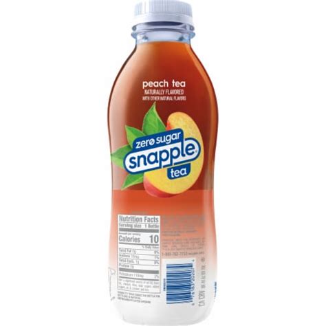 Snapple Zero Sugar Peach Iced Tea 20 Fl Oz Fred Meyer