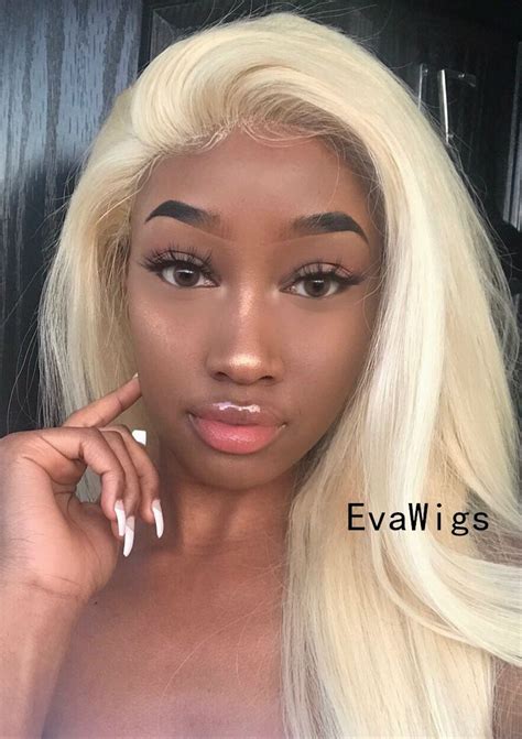 Platinum Blonde Virgin Human Hair Wig 16 Blonde Lace Front Wigs