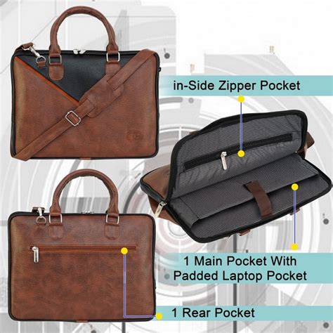 Storite Pu Leather Inch Laptop Messenger Shoulder Sling Office