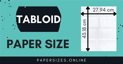 Tabloid Size In cm (Centimeter) - Paper Sizes Online