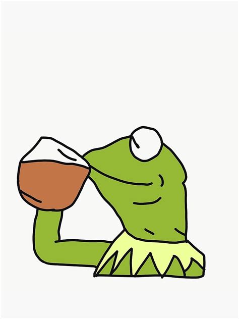 "Kermit The Frog Drinking Tea " Art Print for Sale by Matame666 | Redbubble