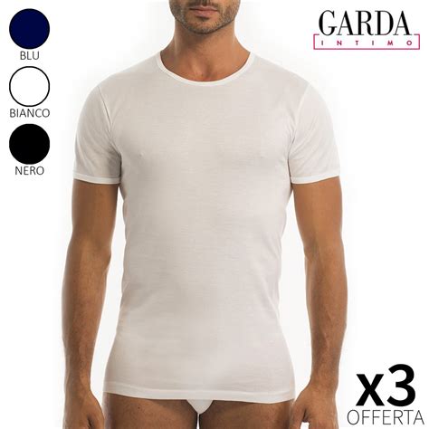 Garda Offerta 3 Pezzi T Shirt Mezza Manica Intimo Uomo 100