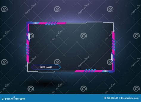 Simple Futuristic Gaming Screen Panel Vector With Abstract Shapes