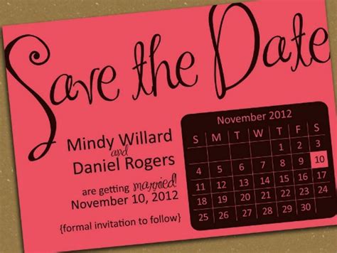 calendar save the date cards