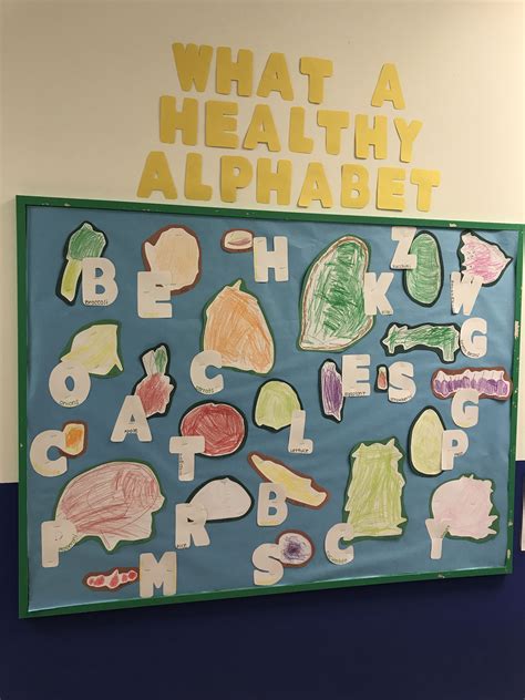 Healthy Food Bulletin Board Food Bulletin Boards Preschool Art