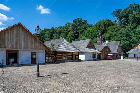 Sanok Poland August Wooden Houses Of Rural Architecture