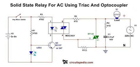 Solid State Relay Circuit Diagram Solid State Relay Circuit Using Triac