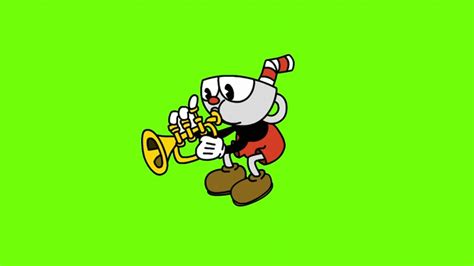 Animated Cuphead sitting and playing with trumpet by BerryViolet on ...