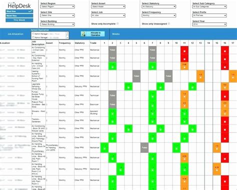 Preventive Maintenance Schedule Template Excel Beautiful Preventive ...