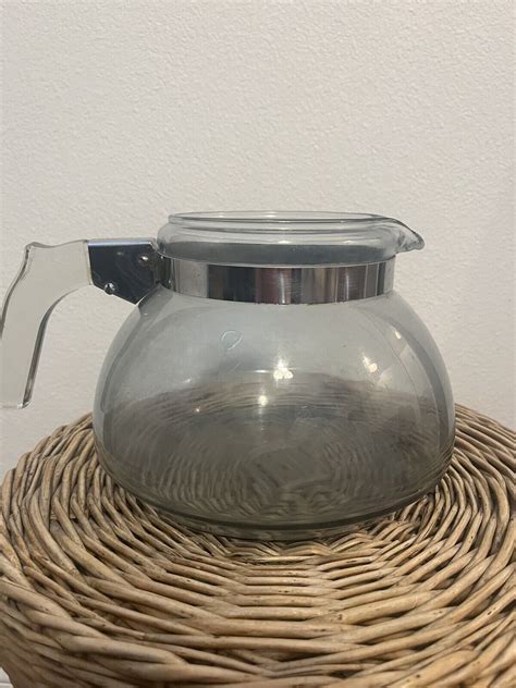 Vintage PYREX 7125B FGlass Coffee Pot Tea Kettle BLUE TINT Pot 2 5Q NO