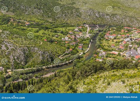 Aerial View Of Blagaj Near Mostar Bosnia And Herzegovi Stock Image