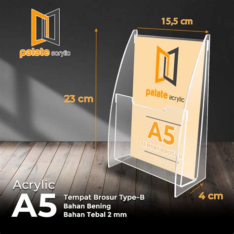 Jual Akrilik Brochure Holder Acrylic A5 Fancy Tempat Brosur Akrilik