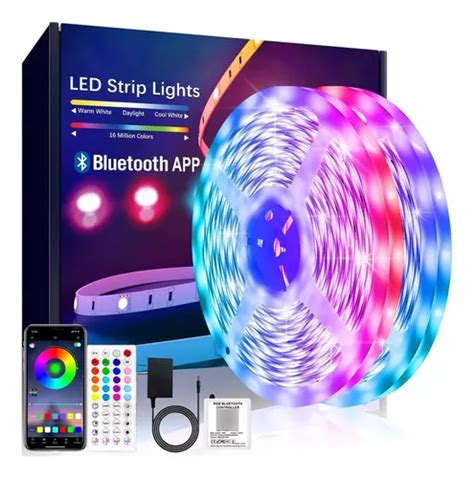 Faixa De Luz Led 20m Bluetooth Controle Remoto Rgb Colorida Frete grátis