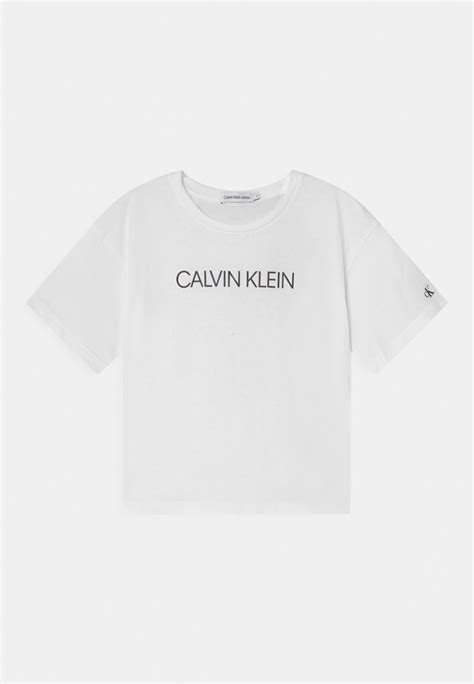 Calvin Klein Jeans Institutional Logo Boxy T Shirt Imprimé Bright