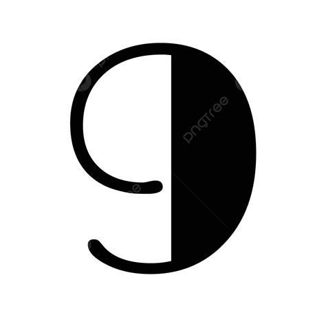 Number 9 Hd Transparent Black Number Cool 9 Black Cool Nine Png