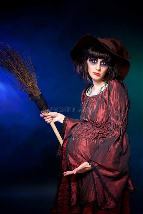 Pregnant witch. Halloween stock image. Image of joke - 27201707