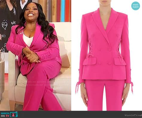 Wornontv Sherris Fuchsia Lace Up Blazer On Sherri Sherri Shepherd