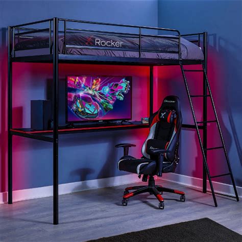 Hq Gaming Loft Bunk Bed With Battlestation