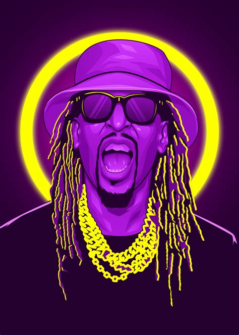 Wall Art Print John Neon Art Rapper | Gifts & Merchandise | Europosters