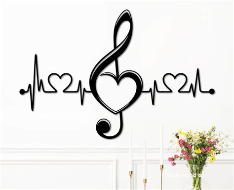 Music Symbol Wood Wall Art, Music Notes Decor, Gifts for Musicians ...