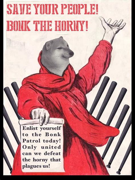 SAVE YOUR PEOPLE BONK THE HORNY R BONKpatrol