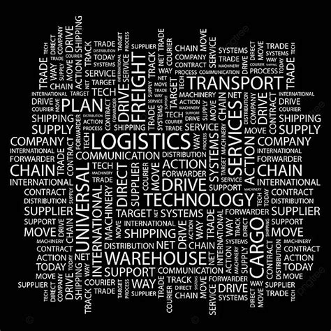 Logistics Wordcloud Distribution Art Vector Wordcloud Distribution