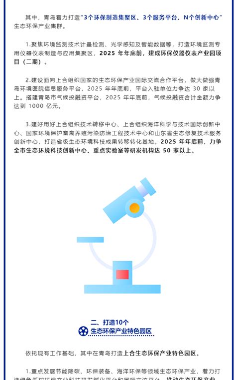 青岛将建设生态环保产业集群， 培育特色园区及龙头骨干企业 青岛创仪环境检测设备有限公司