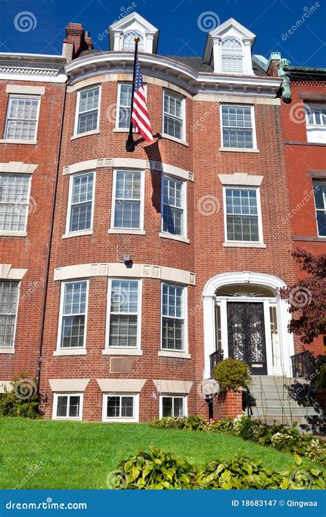 Georgian Brick Townhouse Row House Washington Dc Royalty Free Stock