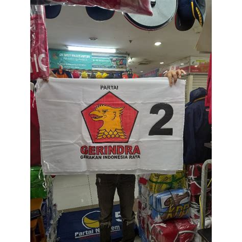 Jual Bendera Gerindra X Partai Gerindra Nomor Ukuran X