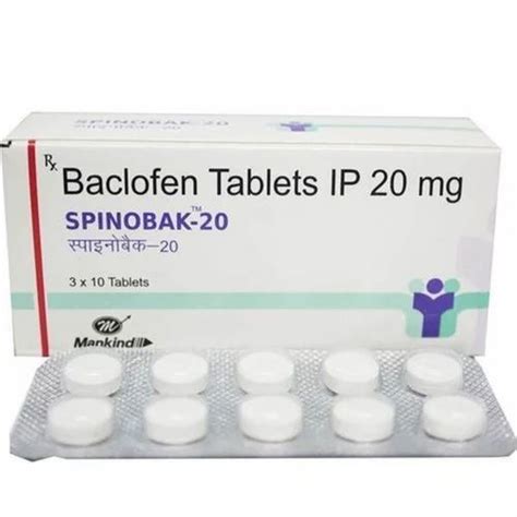 Baclofen Tablets 20 Mg 1 X 10 Prescription At Rs 95 Stripe In Surat