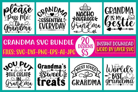 Grandma Svg Bundle Bundle · Creative Fabrica