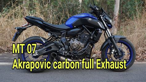 Mt 07 Akrapovic Carbon Full Exhaust YouTube