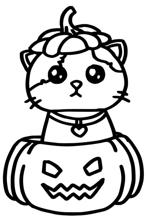 Coloriage Chat Halloween Imprimer Sur Coloriageenfant