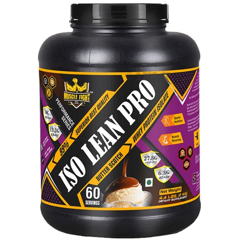 Muscle Fight Iso Lean Pro Whey Protein Powder Butterscotch Buy Jar Of