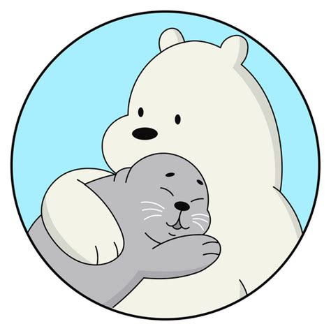 We Bare Bears Ice Bear in Boba Tea Sticker - Sticker Mania