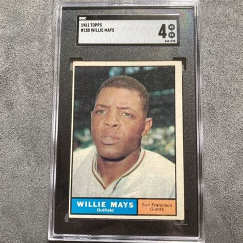 1961 Topps 150 Willie Mays Giants HOF SGC 4 VG EX EBay