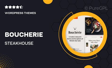 Boucherie Steakhouse Restaurant And Caf Wordpress Theme