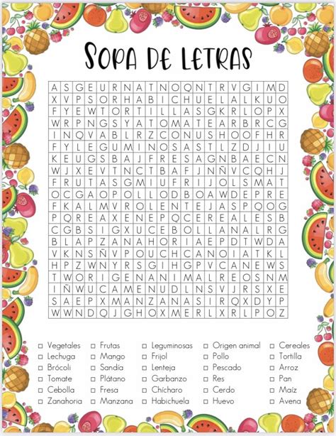 Sopa de letras Material docente Enseñanza de química Plato del