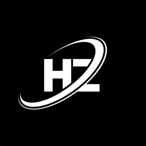 diseño del logotipo de la letra hz hz letra inicial hz círculo