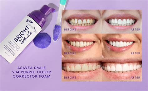 Amazon AsaVea Smile Purple Color Corrector Teeth Whitening Foam