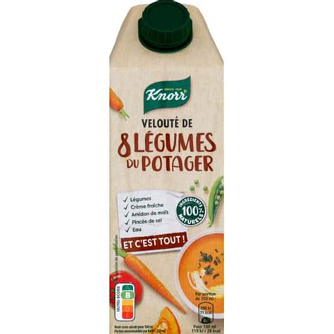 Knorr Velouté de 8 légumes du potager Monoprix fr