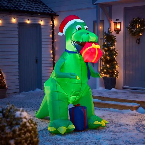 6ft Dinosaur With T Christmas Inflatable