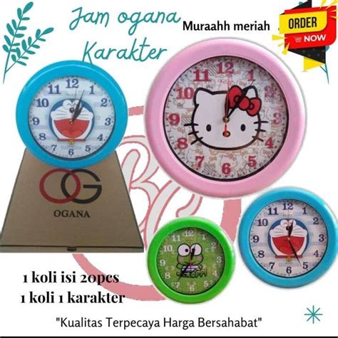 Jam Dinding Karakter Ogana Vinoda Diameter 32cm Lazada Indonesia